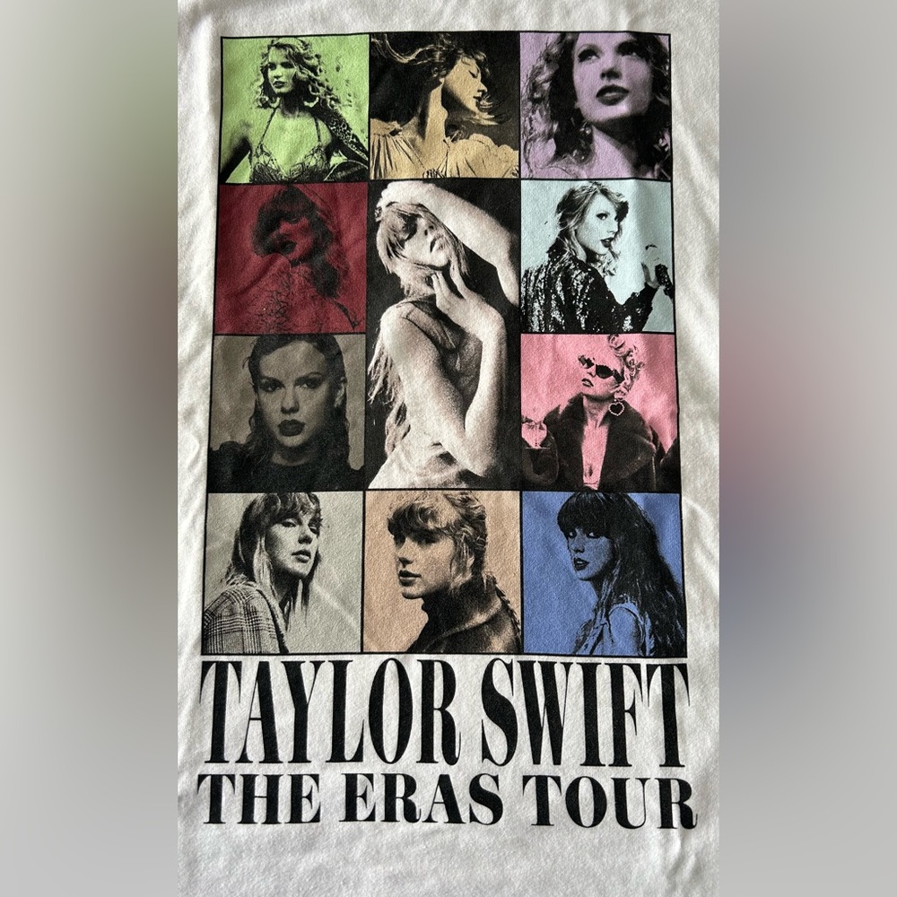 Taylor Swift White Short-Sleeve Eras Tour T-Shirt XL